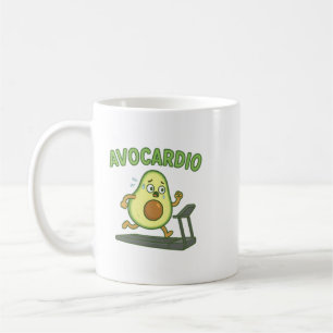 Avocardio Lustiger Kaffeebecher für Fitness und Av Kaffeetasse