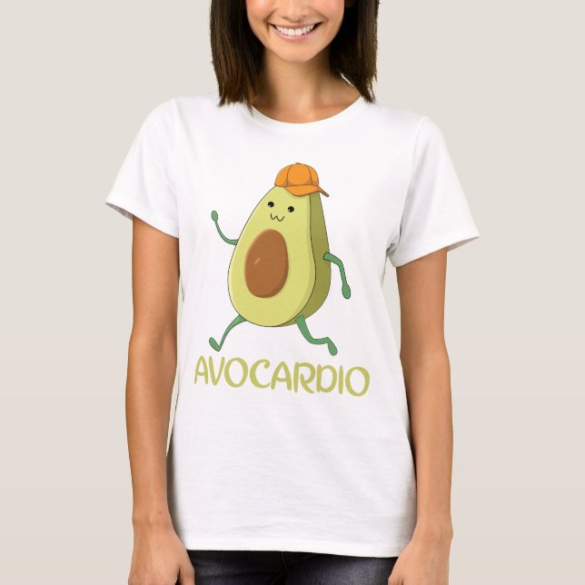 avocardio niedlich Design T - Shirt (Vorderseite)