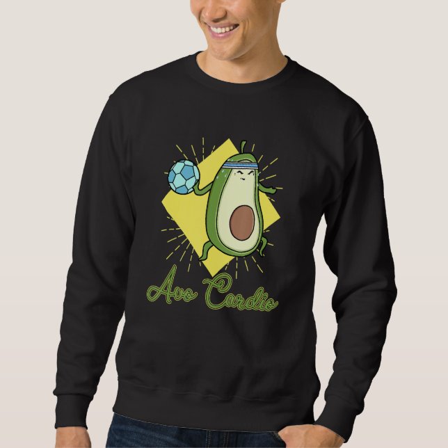 Avocardio Soccer heart fitness cardio sport vegan  Sweatshirt (Vorderseite)