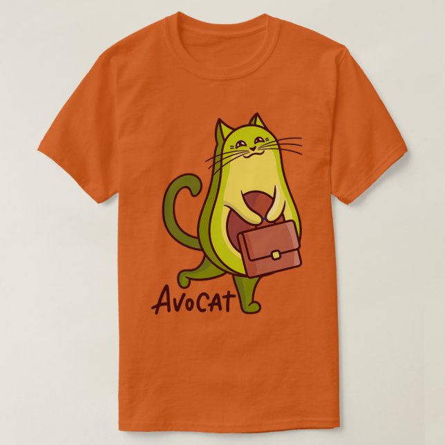 Avocat Avocado Cat Lawyer T-Shirt (Design vorne)