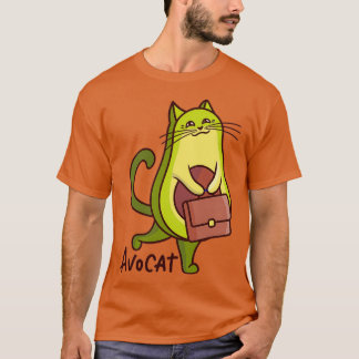 Avocat Avocado Cat Lawyer T-Shirt