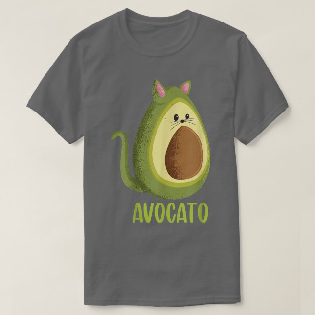 Avocato Avocado Cat Lover Niedlich Kawaii Cat Face T-Shirt (Design vorne)