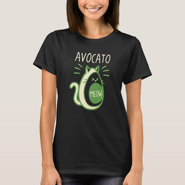 Avocato Cat Avocado Kitten Pet Fun T-Shirt (Vorderseite)