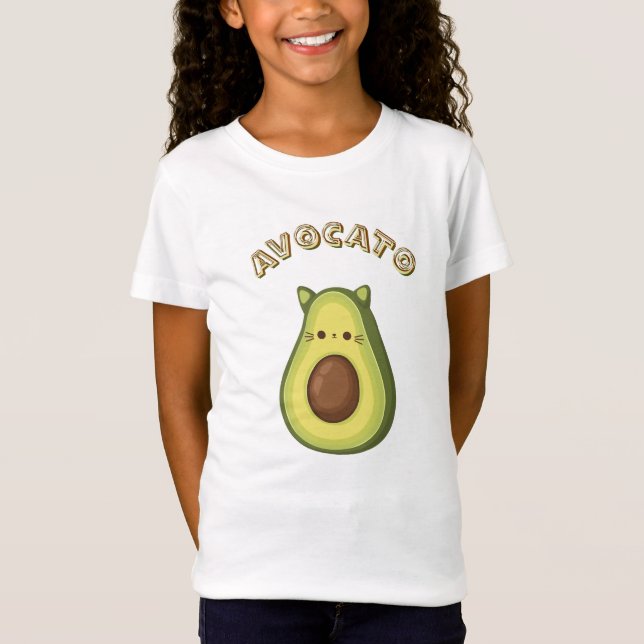 AVOCATO - Funny Niedlich Cat & Avocado Liebhaber T T-Shirt (Vorderseite)