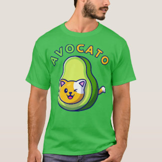 Avocato Funny Niedlich Cat Avocado Vegan und Katze T-Shirt