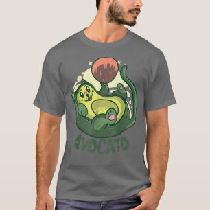 Avocato Funny Niedlich Cat Avocado Vegan und Katze T-Shirt