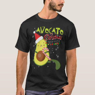 Avocato Funny Niedlich Cat Avocado Vegan Weihnacht T-Shirt