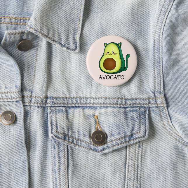 Avocato Katze Avocado Wortspiel Button (Beispiel)