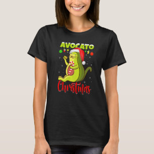 Avocato Katze Weihnachtsbeleuchtung Weihnachtsman T-Shirt