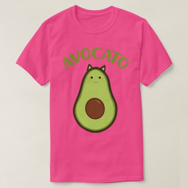 Avocato Niedlich Cat Avocado Classic TShirt (Design vorne)