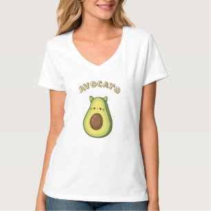 AVOCATO - Niedliche Funny Cat & Avocado Liebhaber T-Shirt