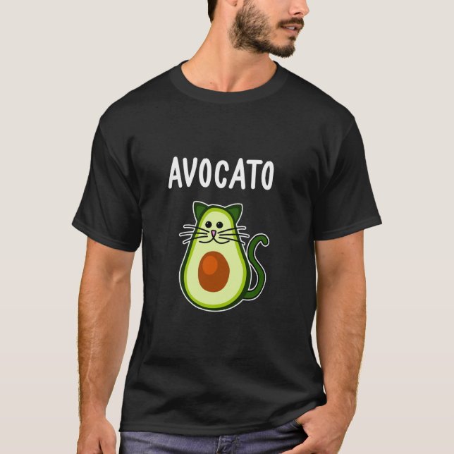 Avocato Shirt Niedlich Avocado Cat (Vorderseite)