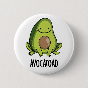 Avocatoad Funny Avocado Toad Puff Button