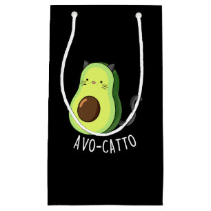 Avocatto Funny Avocado Cat Pun Dark BG Kleine Geschenktüte
