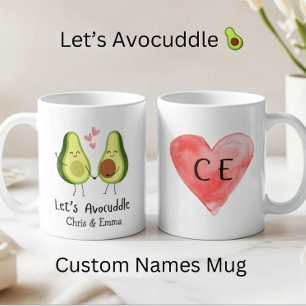 Avocuddle lass - Custom Avocado Couple Names Kaffeetasse