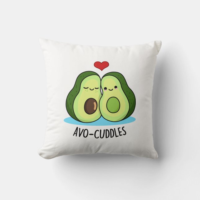 Avocuddles Funny Avocado Couple Pub Kissen (Vorderseite)