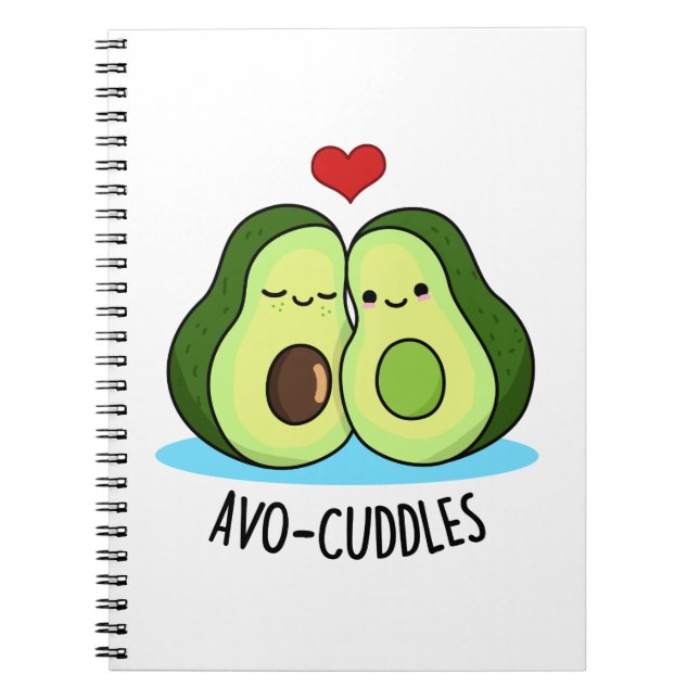 Avocuddles Funny Avocado Couple Pub Notizblock (Vorderseite)