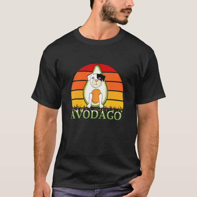 Avodago Retro Dog Avocado T-Shirt (Vorderseite)