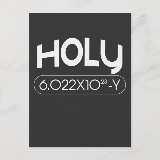 Avogadro Mole Carbon Chemistry Animal Puff Postkarte (Vorderseite)