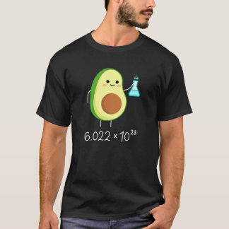 Avogadros Nummer Pun. Niedlicher Avocado Chemist. T-Shirt