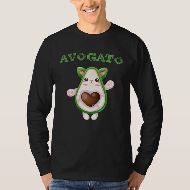 Avogato Avocado Cat  Avocado Organic Food T-Shirt (Vorderseite)