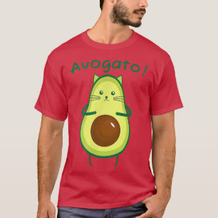 Avogato Avocado Cat Feinschmecker Liebhaber T-Shirt
