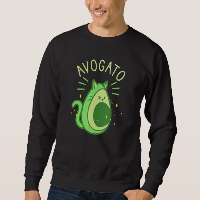 Avogato Avocado Cat Feinschmecker Lover 1 Sweatshirt (Vorderseite)