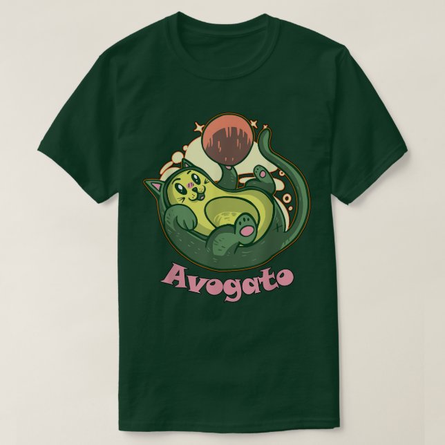 Avogato Avocado Cat T-Shirt (Design vorne)