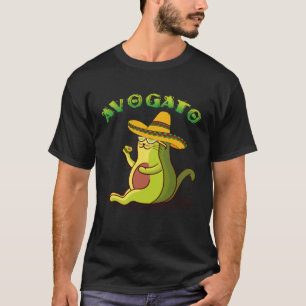 Avogato Cat Avocado Cinco de Mayo Niedlich Cat Mex T-Shirt