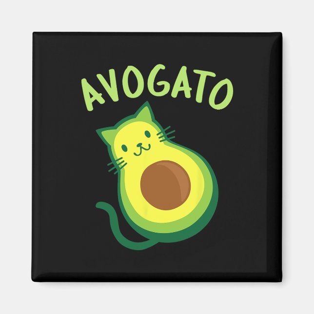 Avogato Cat Avocado - Funny Cinco De Mayo Magnet (Vorne)