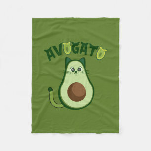 Avogato Chat Niedliche Avocado Cat Aguacat Fleecedecke