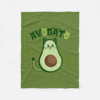 Avogato Chat| Niedliche Avocado Cat| Aguacat Fleecedecke