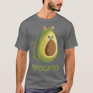 Avogato Funny Avocado Cat Niedliche Gesichtspflege T-Shirt