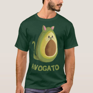 Avogato Funny Avocado Cat Niedliche Gesichtspflege T-Shirt