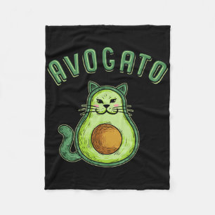 Avogato - Funny Cinco De Mayo Avocado Cat Fleecedecke