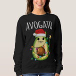 Avogato Santa Avocado Cat Funny Christmas Cat Sweatshirt<br><div class="desc">Avogato Santa Avocado Cat Funny Christmas Cat</div>
