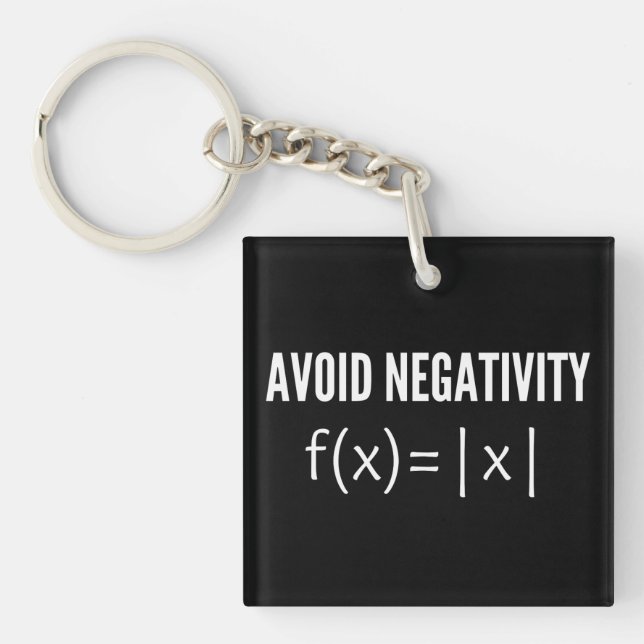 avoid negativity math equation schlüsselanhänger (Vorderseite)