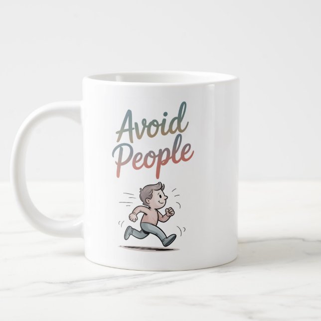 Avoid People Jumbo-Tasse (Links)