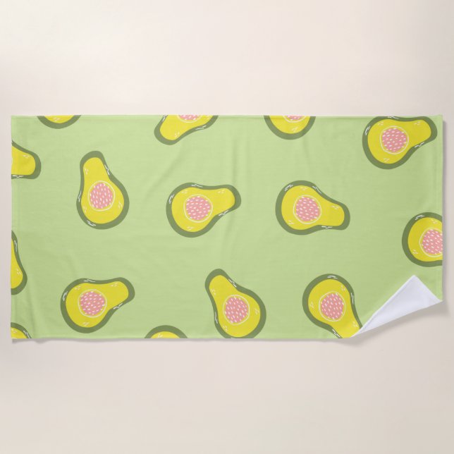 Avokado Strandtuch (Vorderseite)