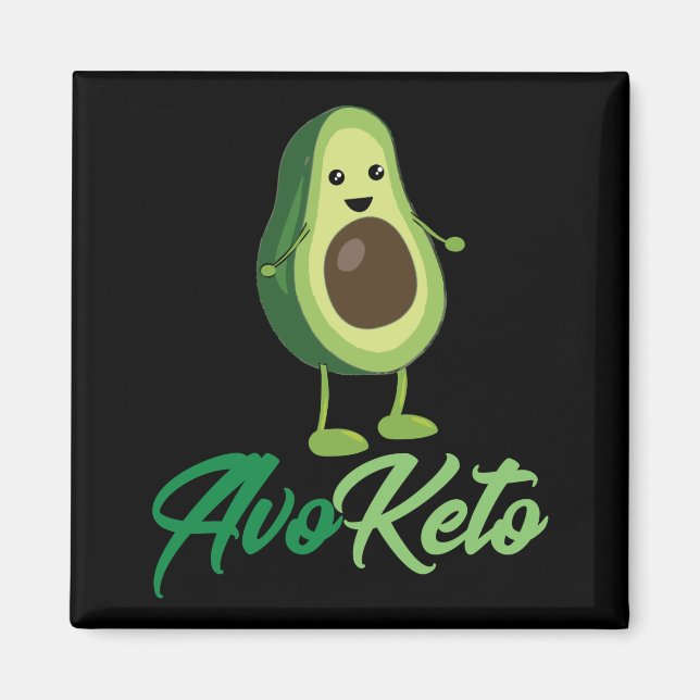 Avoketo - Funny Keto Avocado Magnet (Vorne)