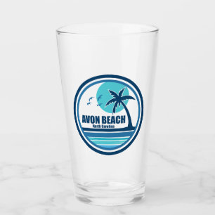 Avon Beach North Carolina Palm Tree Birds Glas