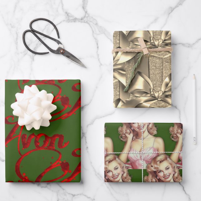 Avon Christmas Geschenkpapier Set (Vorderseite)