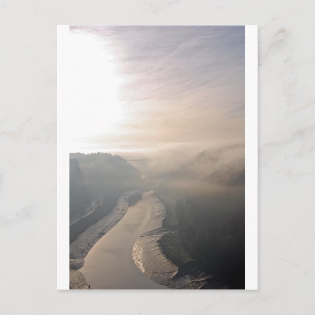 Avon Gorge im Nebel Postkarte (Vorderseite)