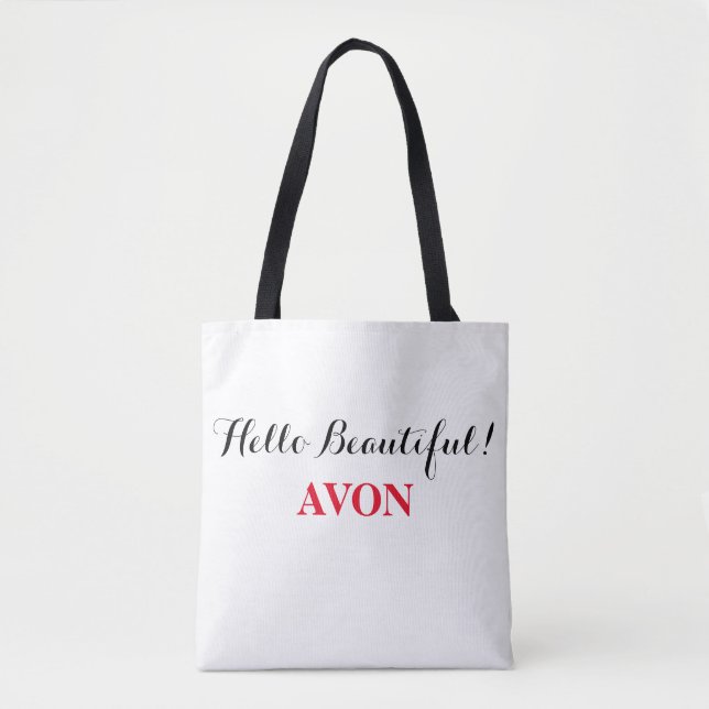 Avon "Hello Beautiful" Tasche mit Black Handles (Vorderseite)