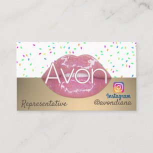 Avon Instagram Logo Gold und silber ästhetische Bu Visitenkarte