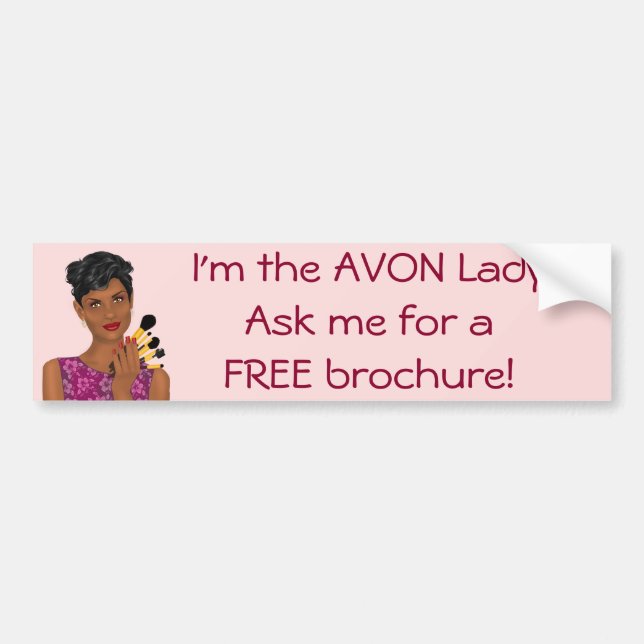 Avon Lady, Beauty Model, Afroamerikaner Autoaufkleber (Vorne)