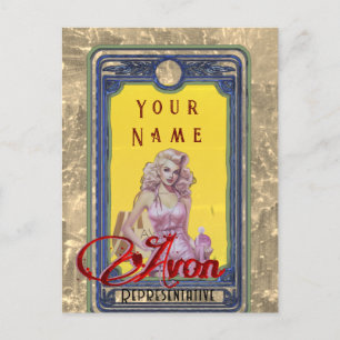 Avon Lady Business Postcard Postkarte