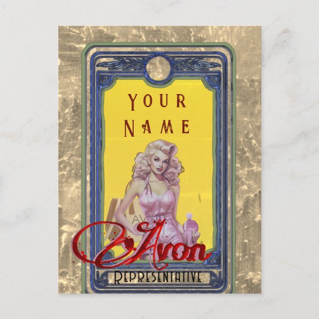 Avon Lady Business Postcard Postkarte (Vorderseite)