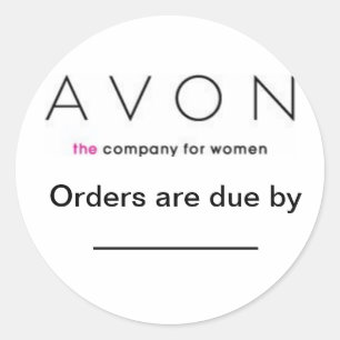 Avon Order due labels Runder Aufkleber