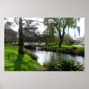 AVON RIVER VIEW Christchurch NZ Poster
